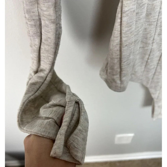 Free People Intimately Beside Me Ribbed Square Neck LS Bodysuit Size Large Wm's - Picture 9 of 11